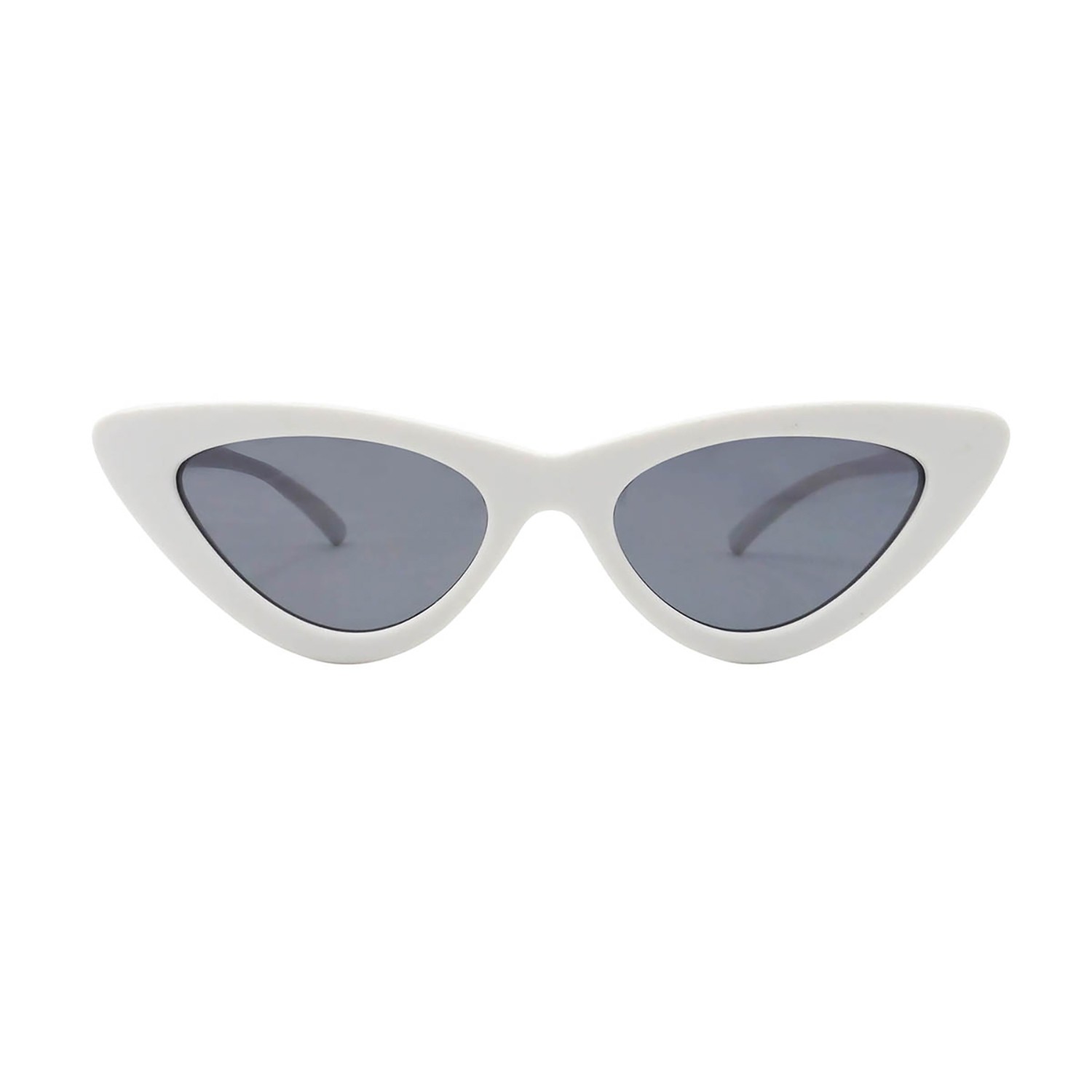 Sunpers Sunglasses LOLITA SHAPE POLYCARBONATE MATTE WHITE FRAME SMOKE LENS | SUNPERS SUNGLASSES