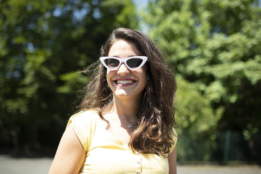 Sunpers Sunglasses LOLITA SHAPE POLYCARBONATE MATTE WHITE FRAME SMOKE LENS | SUNPERS SUNGLASSES