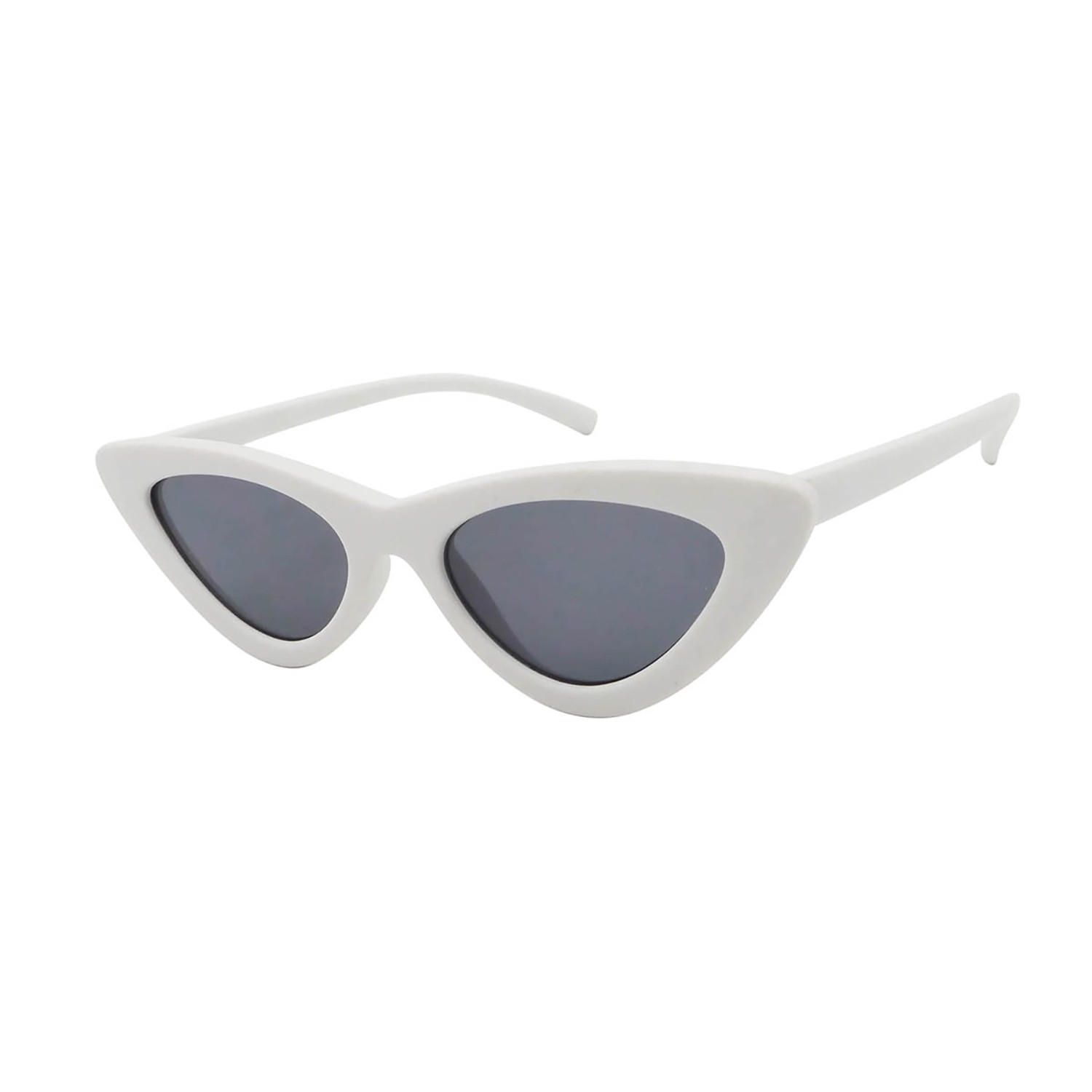 sunpers sunglasses LOLITA SHAPE POLYCARBONATE MATTE WHITE FRAME SMOKE LENS | SUNPERS SUNGLASSES