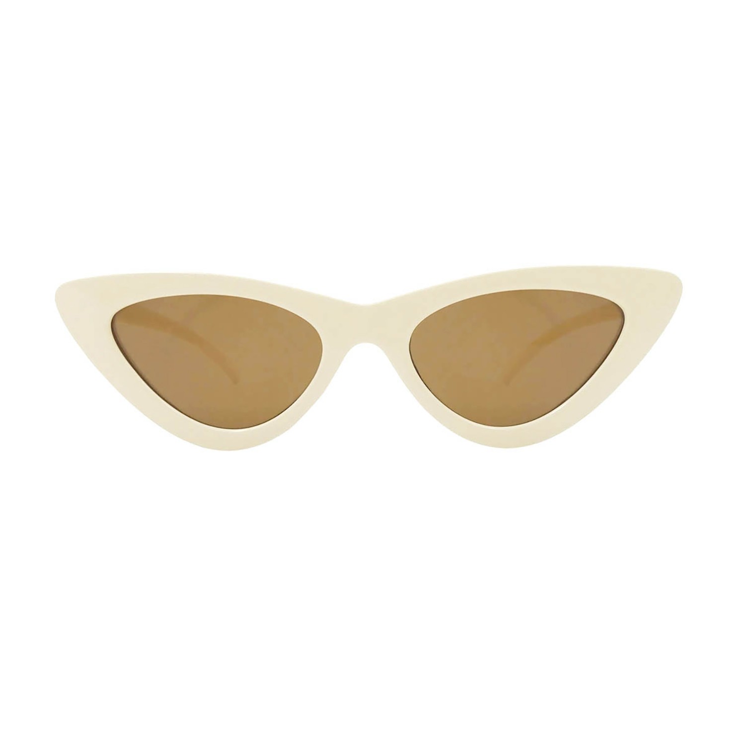sunpers sunglasses LOLITA SHAPE POLYCARBONATE SHINY BEIGE FRAME BROWN LENS | SUNPERS SUNGLASSES