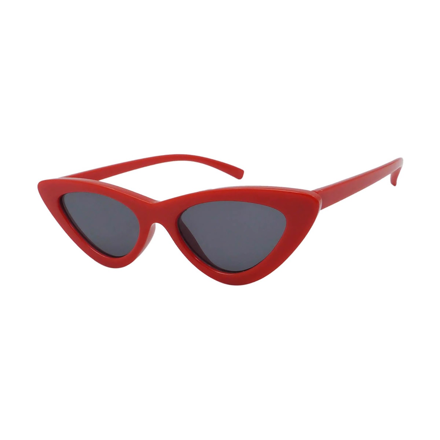 Sunpers Sunglasses LOLITA SHAPE POLYCARBONATE SHINY RED FRAME SMOKE LENS | SUNPERS SUNGLASSES