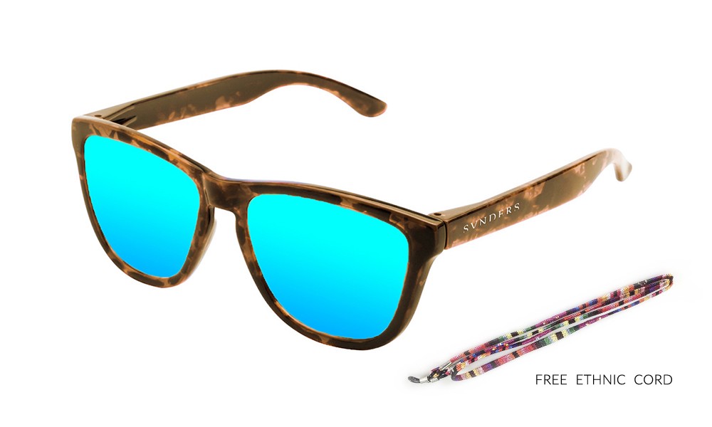 sunpers sunglasses San Francisco - Clásica / carey mate / azul cielo espejo