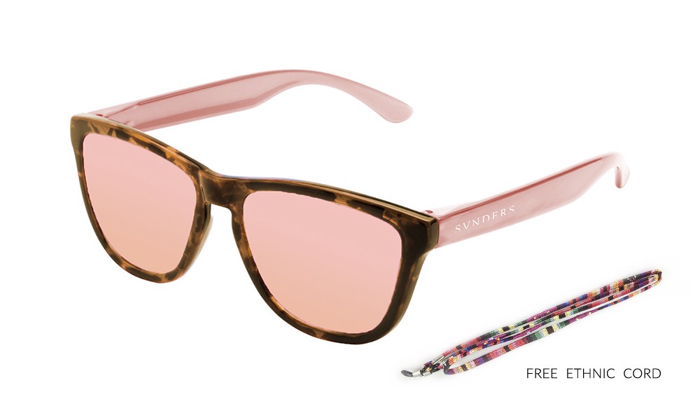 sunpers sunglasses San Francisco - Clásica / carey mate / rosa / rosa espejo