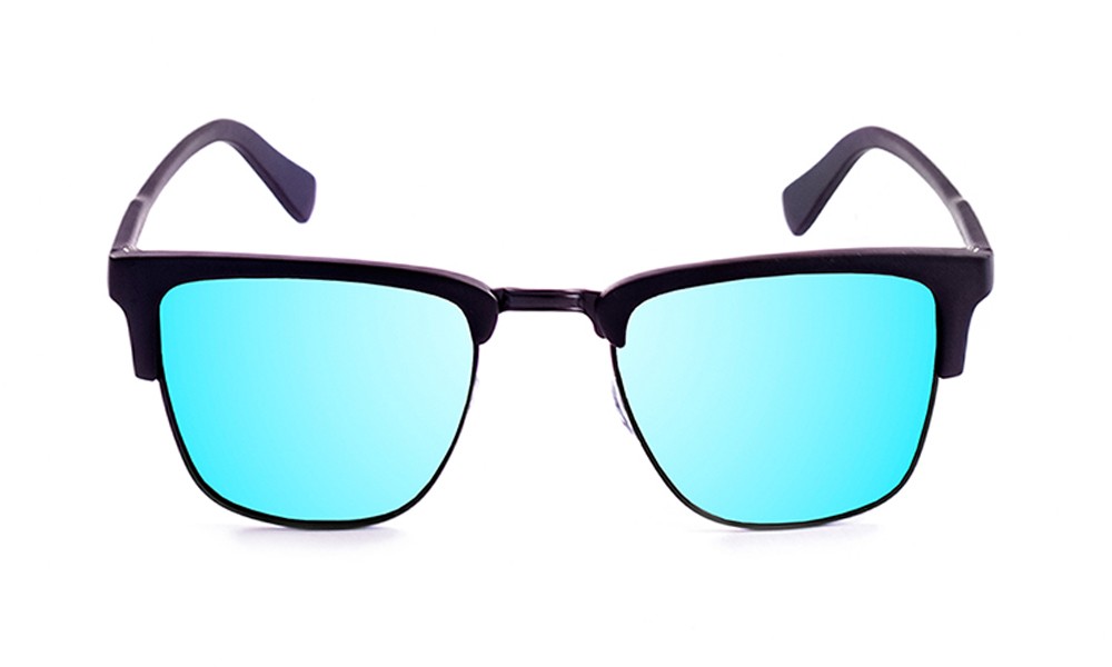 Sunpers Sunglasses San Francisco - Clubmaster / Negro Mate – Azul Cielo
