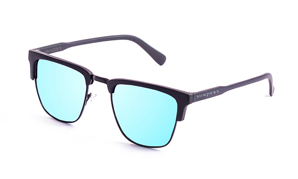 sunpers sunglasses San Francisco - Clubmaster / negro mate – azul cielo