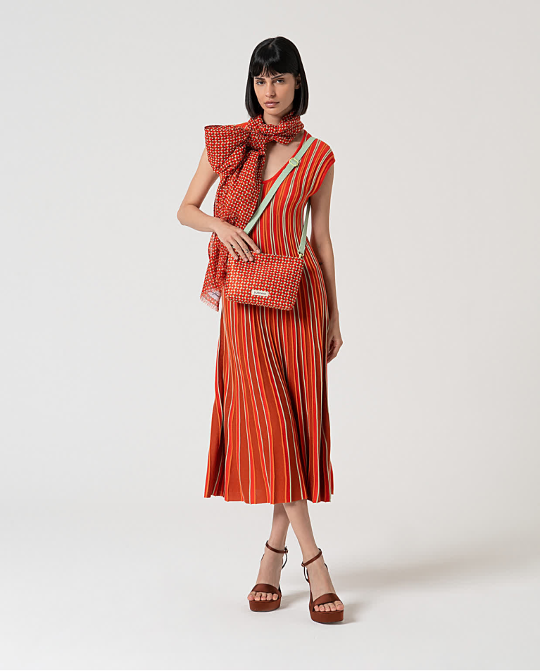 Surkana Bandolera De Neopreno Estampada Rojo