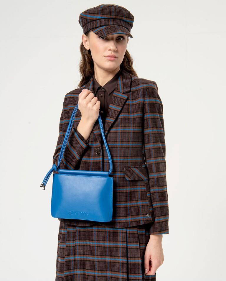 surkana Bandolera de piel vegana Azul