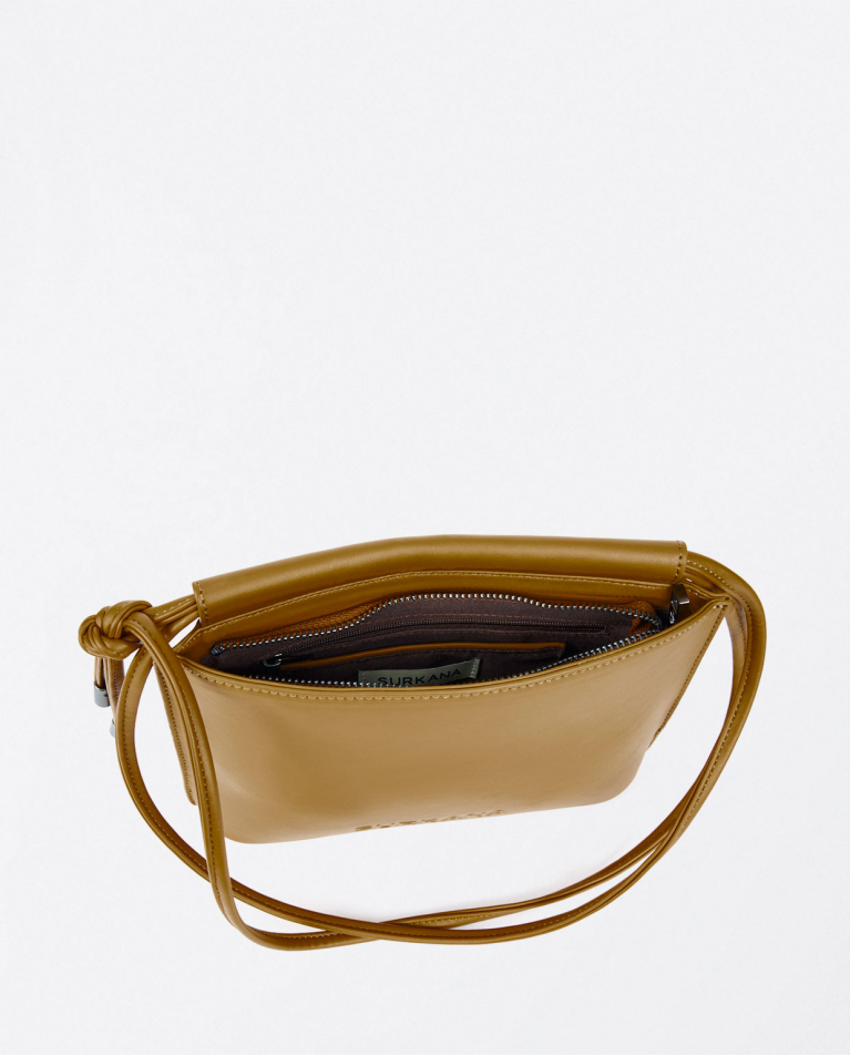 Surkana Bandolera De Piel Vegana Camel