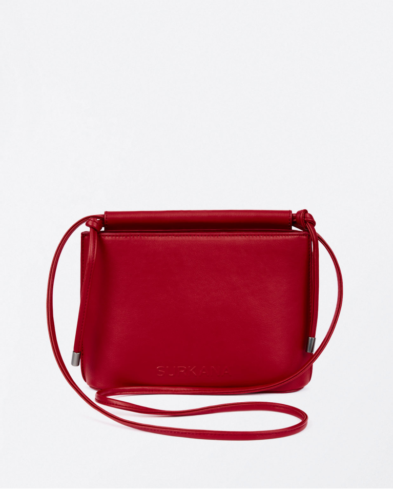 surkana Bandolera de piel vegana Rojo