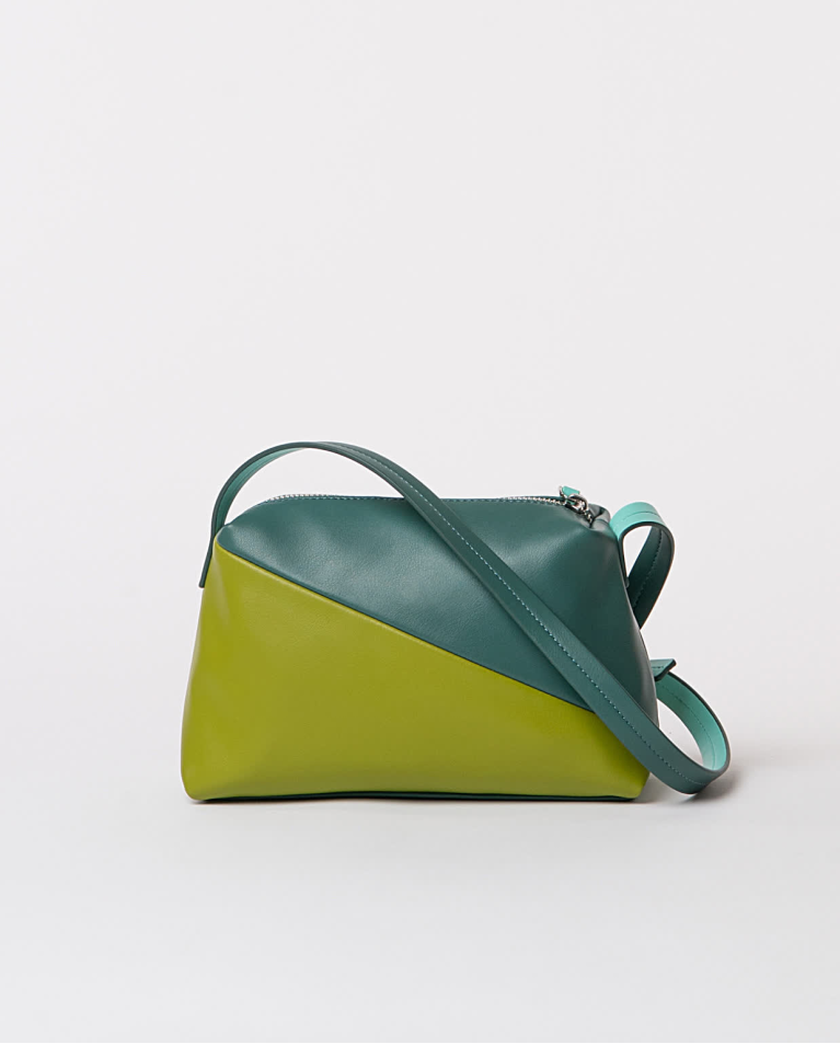 Surkana Bandolera Efecto Piel Bicolor Kaki