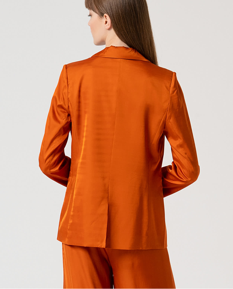 Surkana Blazer Satinada Cruzada Lisa Teja