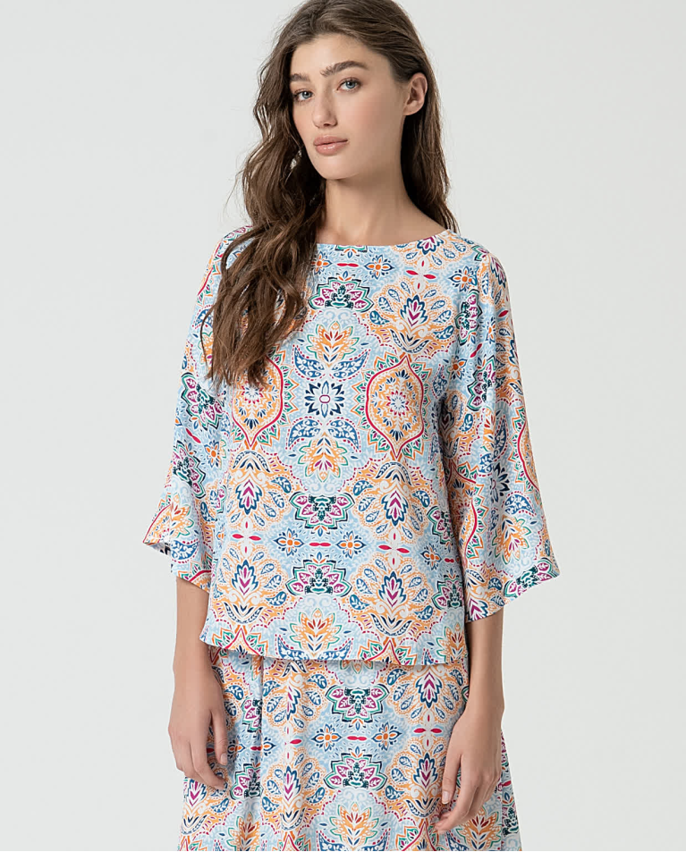 Surkana Blusa Oversize Viscosa Ecovero Multi