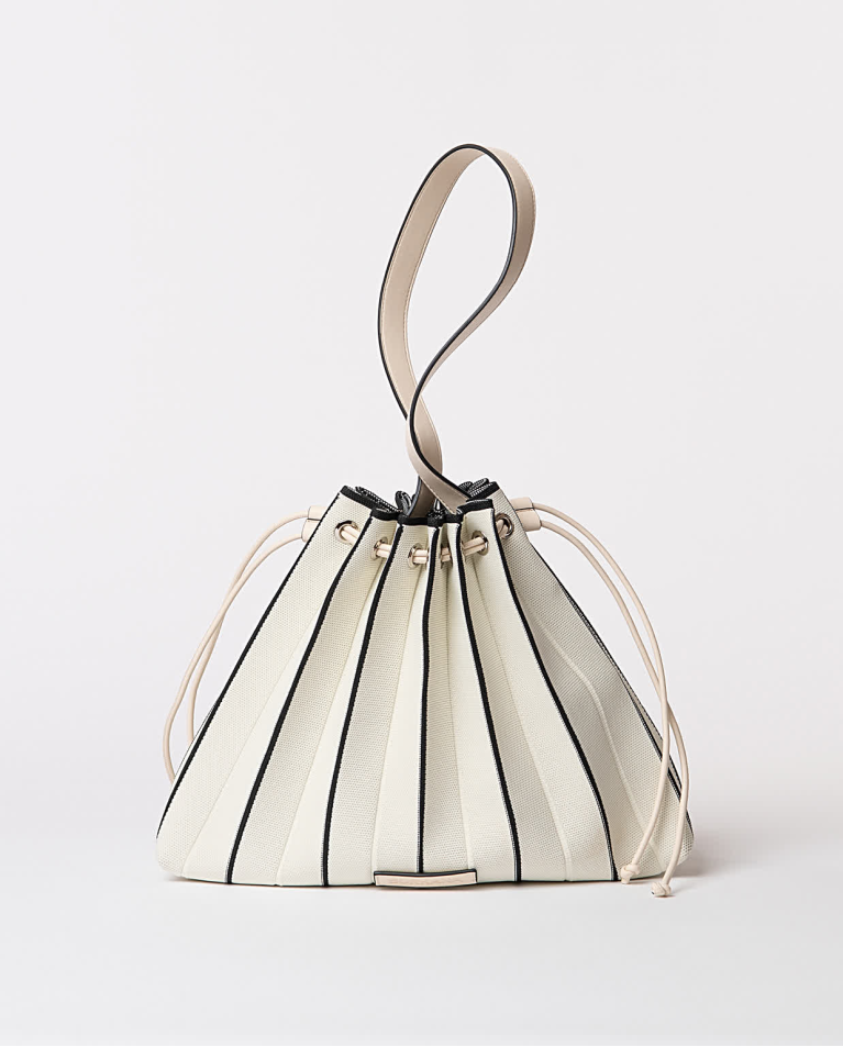 Surkana Bolso De Punto Plisado Crudo