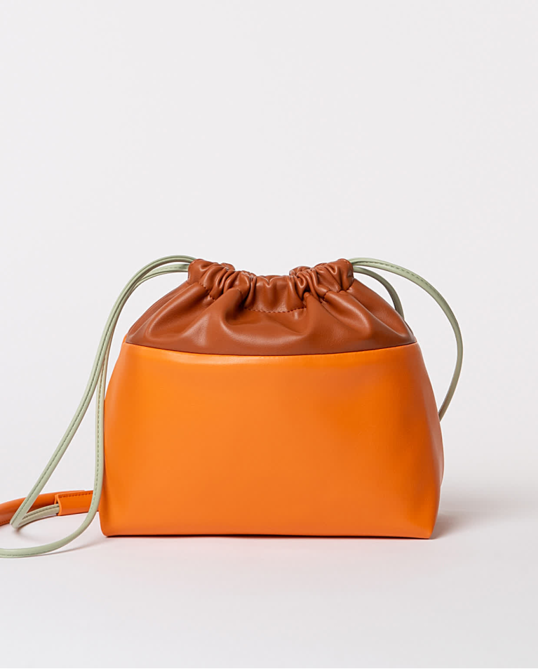 Surkana Bolso Efecto Piel Bicolor Mandarina