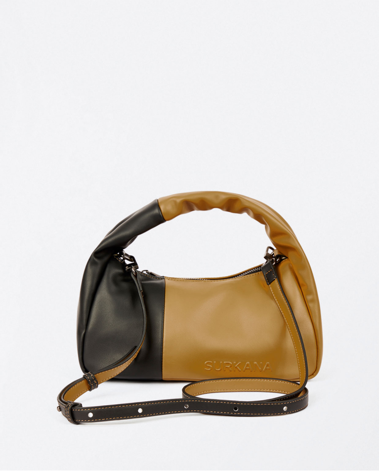 Surkana Bolso Piel Vegana Bicolor Camel