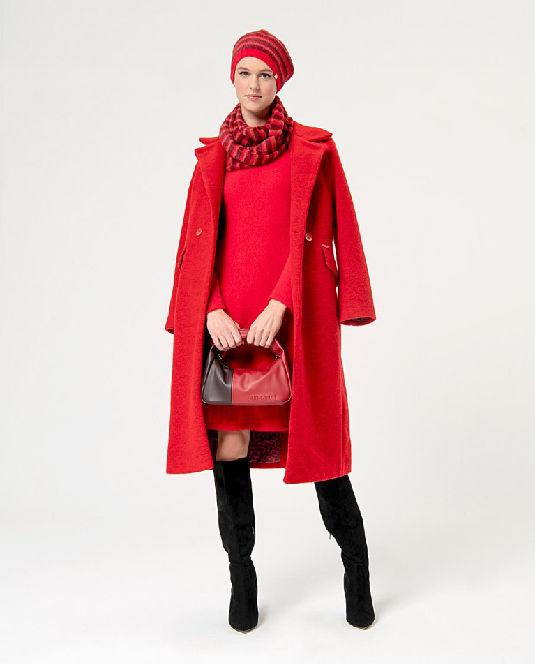 Surkana Bolso Piel Vegana Bicolor Rojo