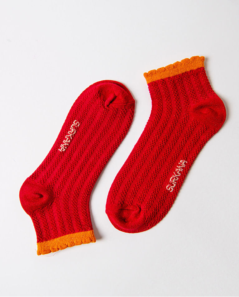 surkana Calcetín cortos de lurex Fucsia