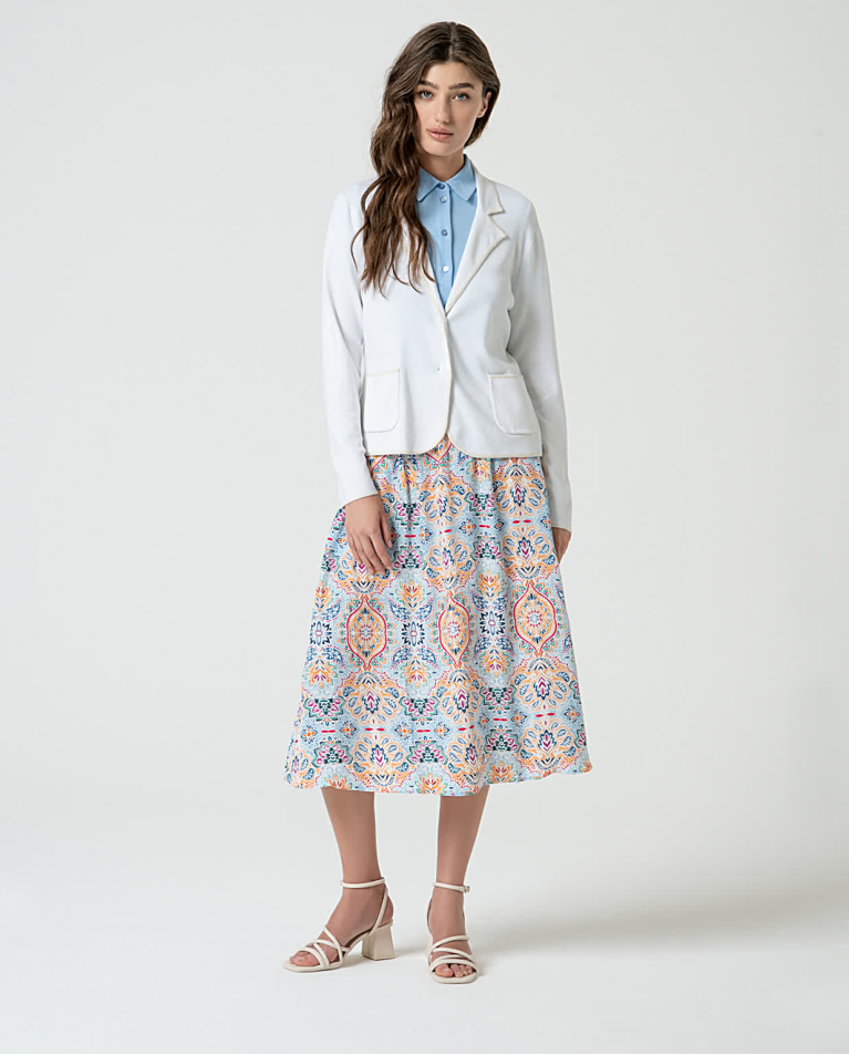 Surkana Camisa Básica Bamboo Lisa Azul Celeste