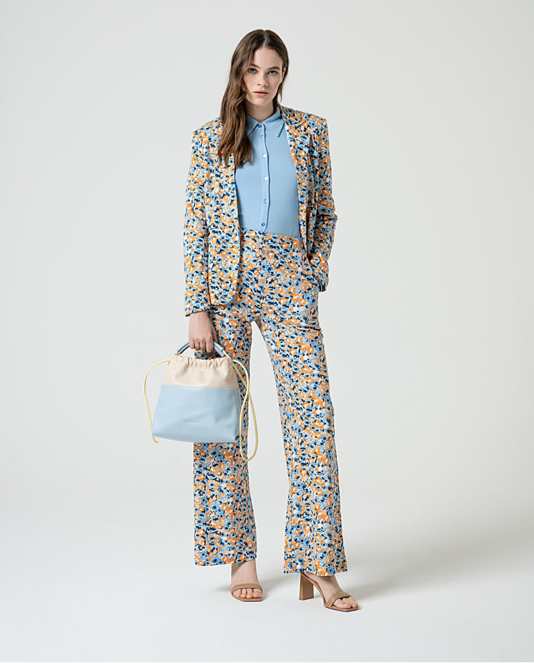 Surkana Camisa Básica Bamboo Lisa Azul Celeste