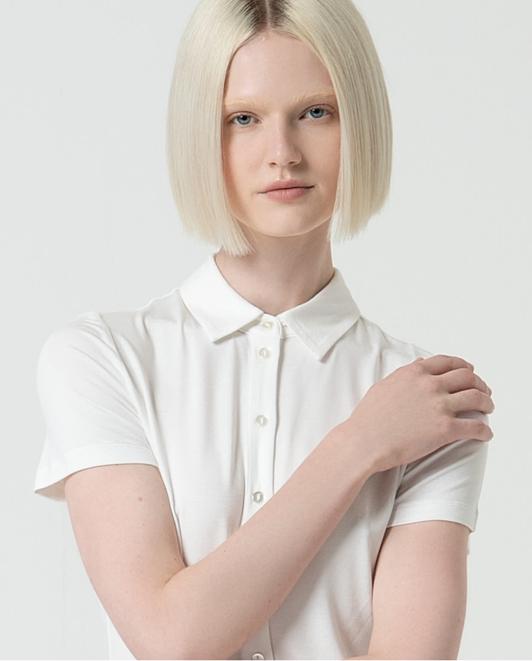 Surkana Camisa Básica Bamboo Lisa Blanco