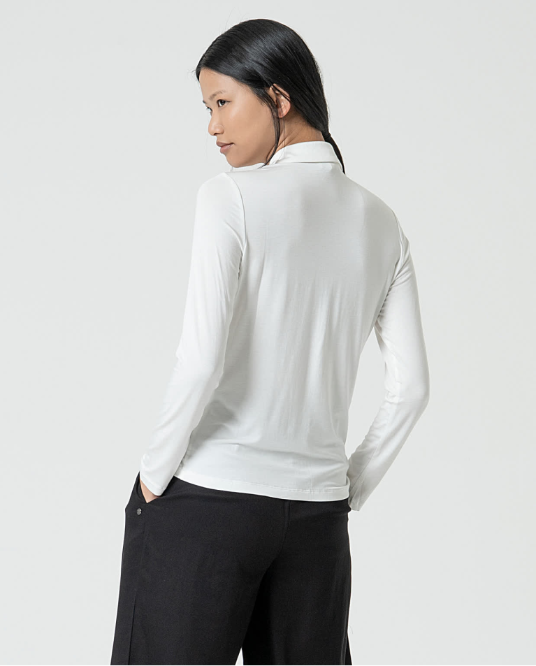 Surkana Camisa Básica Bamboo Lisa Blanco