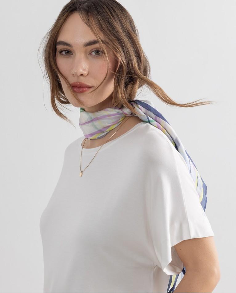 surkana Camiseta elástica bamboo lisa Blanco