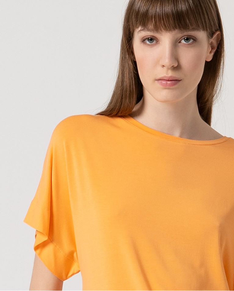 Surkana Camiseta Elástica Bamboo Lisa Mandarina