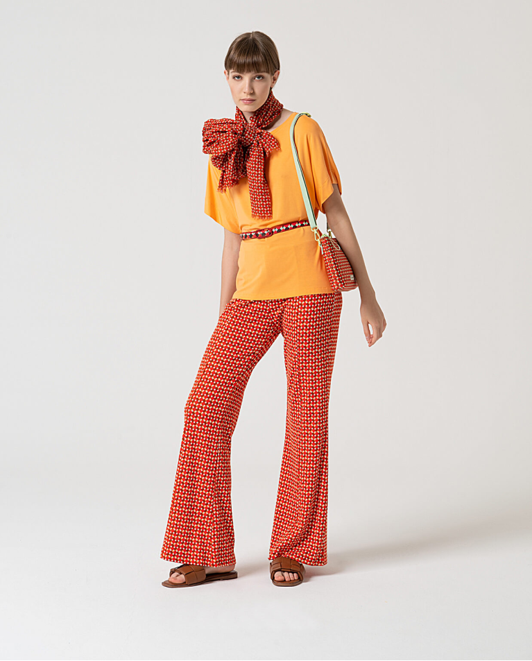 Surkana Camiseta Elástica Bamboo Lisa Mandarina