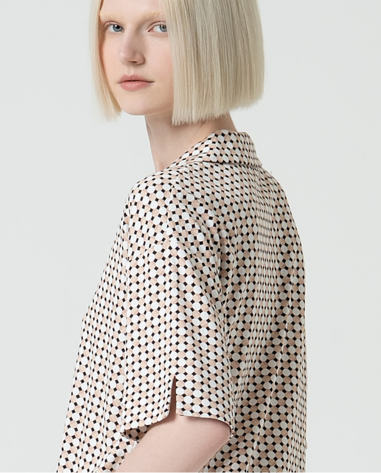 Surkana Camiseta Elástica Cuello Polo Blanco Roto