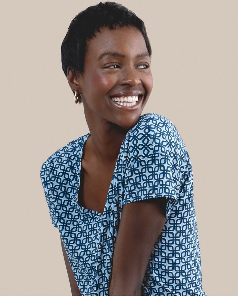 Surkana Camiseta Elástica Estampada Azul