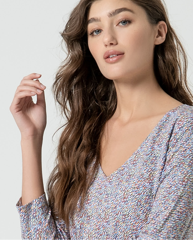 Surkana Camiseta Elástica Estampada Azul