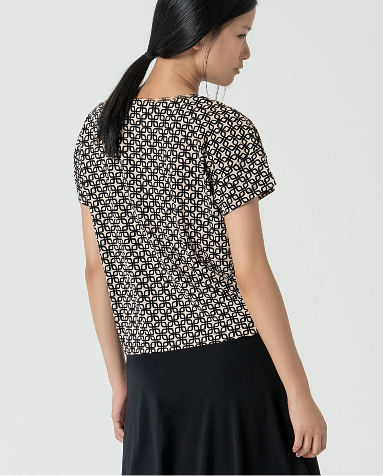 Surkana Camiseta Elástica Estampada Negro