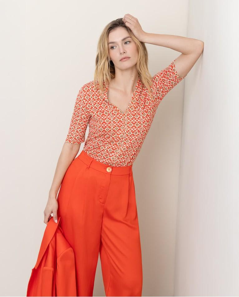 surkana Camiseta elástica estampada Rosa