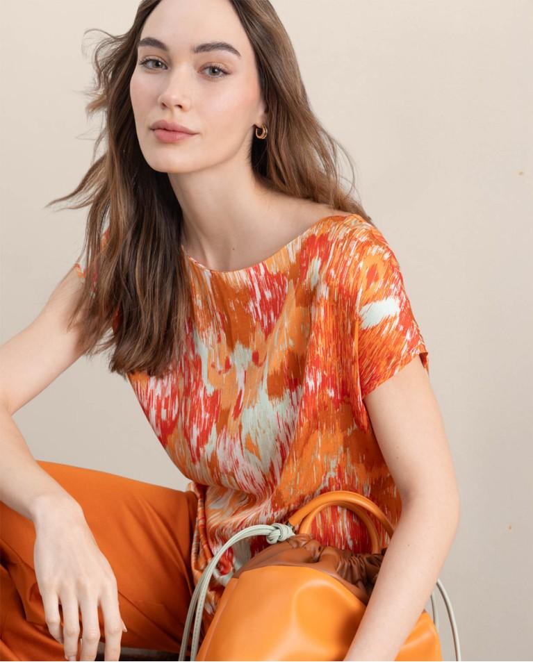 surkana Camiseta satinada estampada Multi