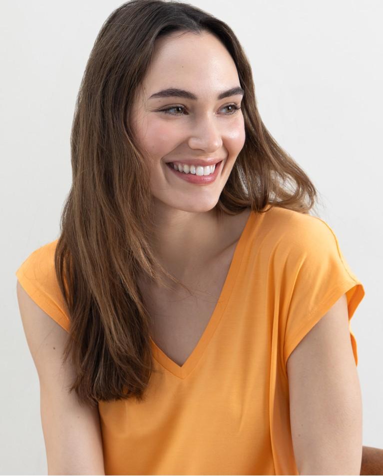 Surkana Camiseta Sin Mangas Bamboo Lisa Mandarina