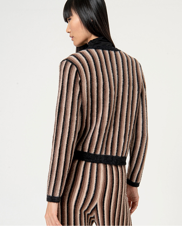 Surkana Cárdigan Corto Efecto Cepillado Piel