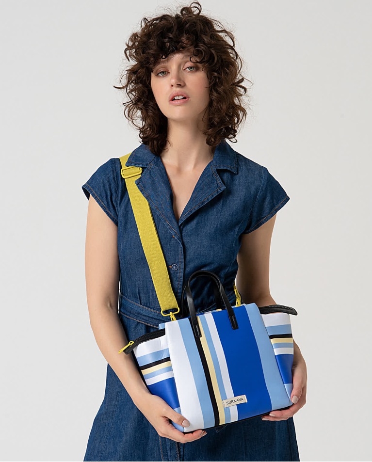 surkana Cartera de neopreno estampada Azul