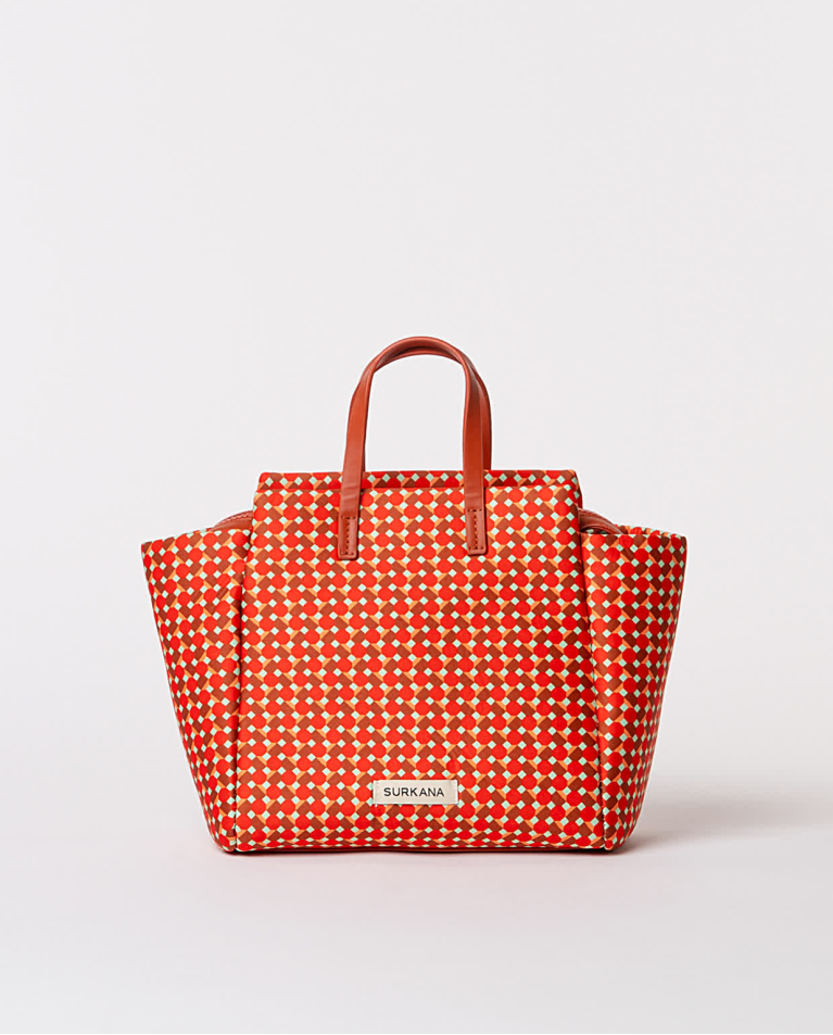 Surkana Cartera De Neopreno Estampada Rojo