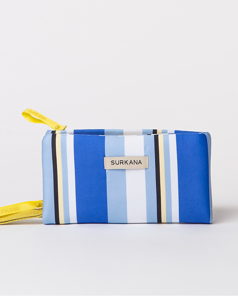 Surkana Cartera Doble De Neopreno Estampado Azul