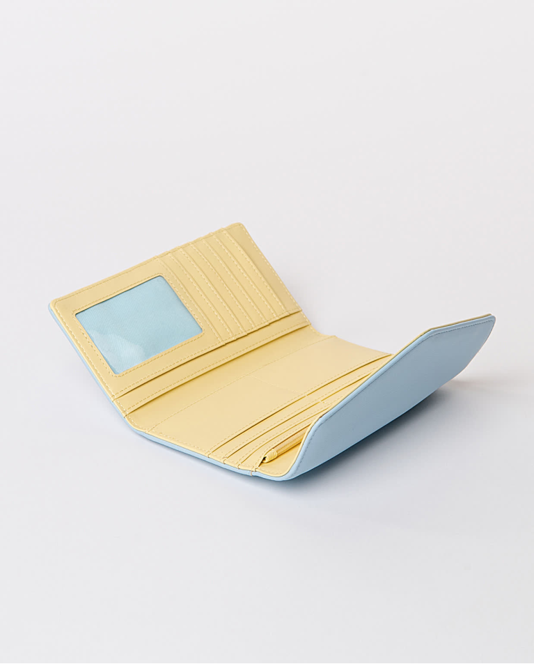 Surkana Cartera Sobre Con Solapa Lisa Azul Celeste