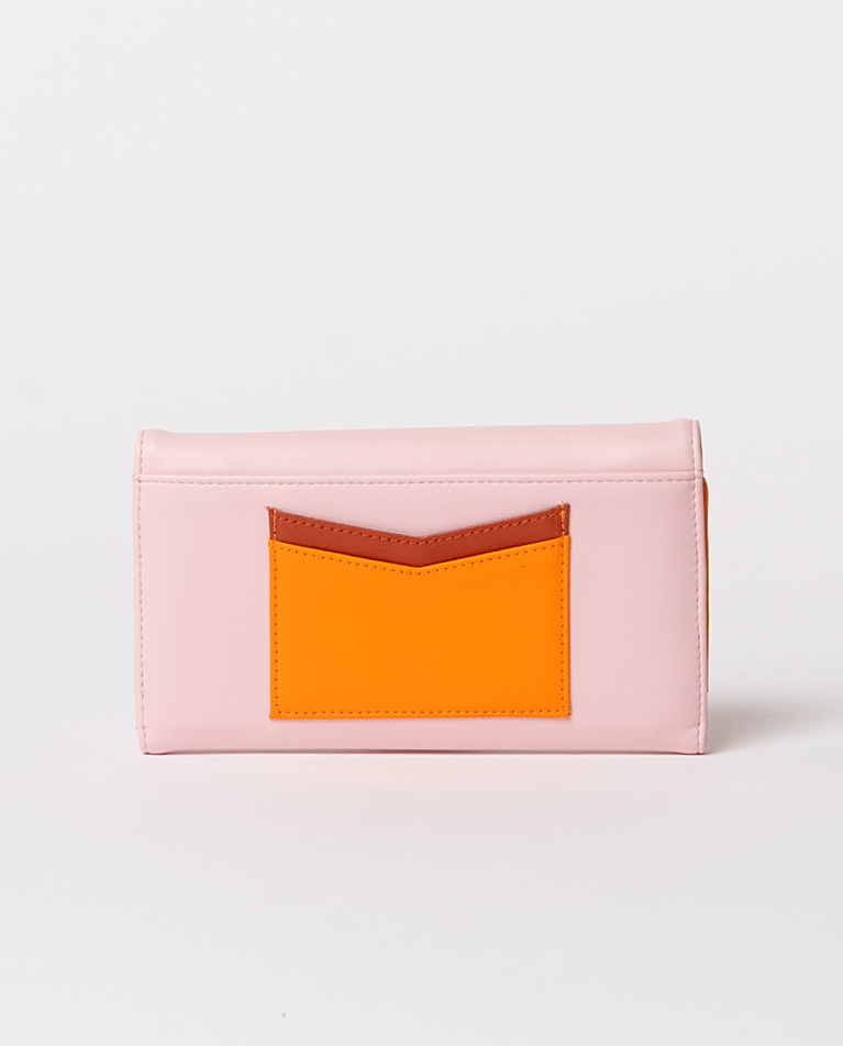 Surkana Cartera Sobre Con Solapa Lisa Rosa