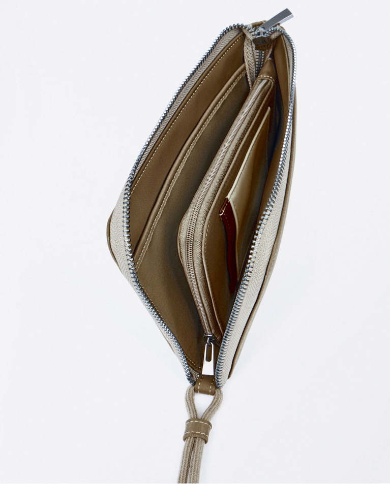 Surkana Cartera Y Porta Móvil Con Asa Piedra