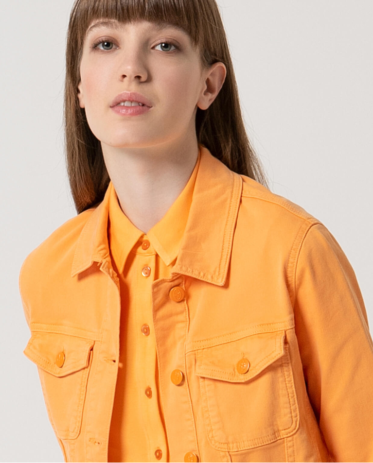 Surkana Chaqueta Denim Lisa Mandarina