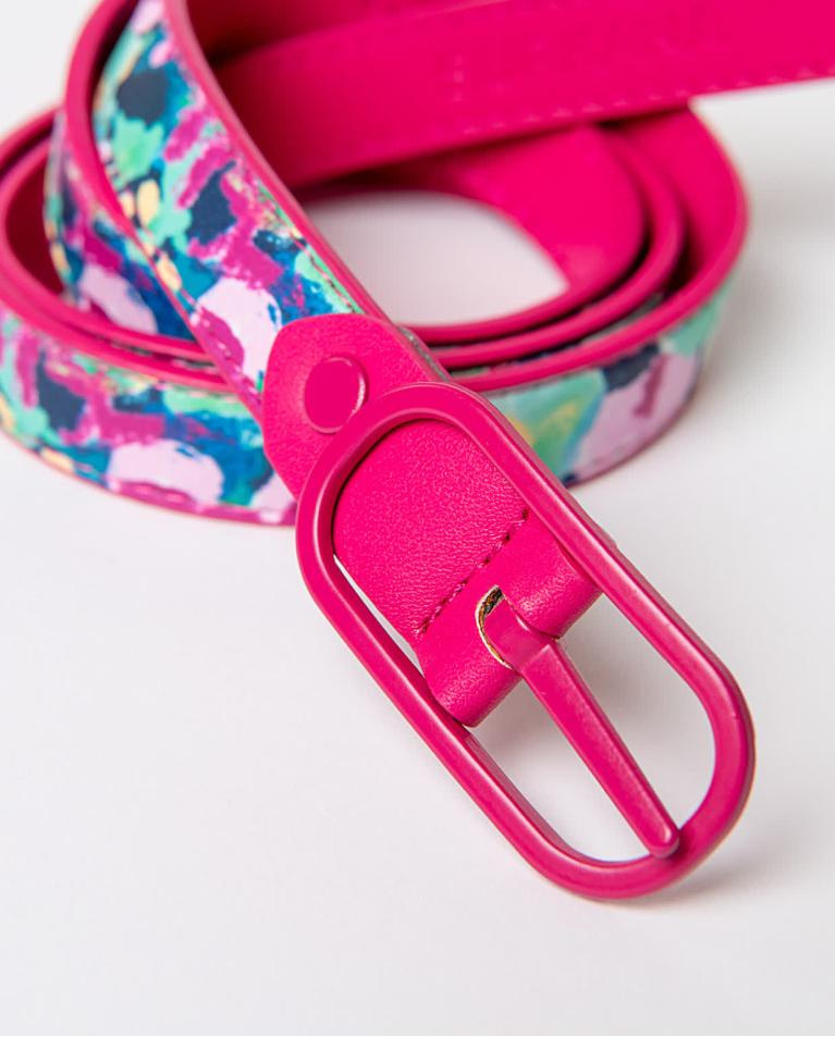 Surkana Cinturón Fino Reversible Fucsia