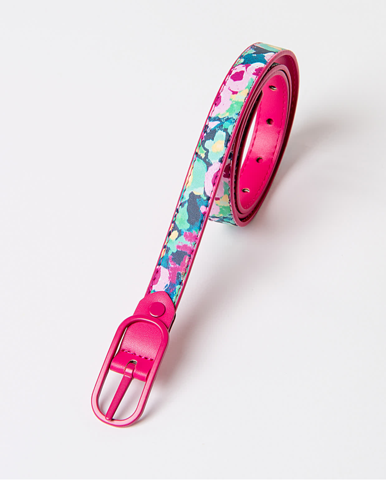 Surkana Cinturón Fino Reversible Fucsia