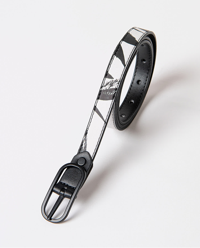 Surkana Cinturón Fino Reversible Negro