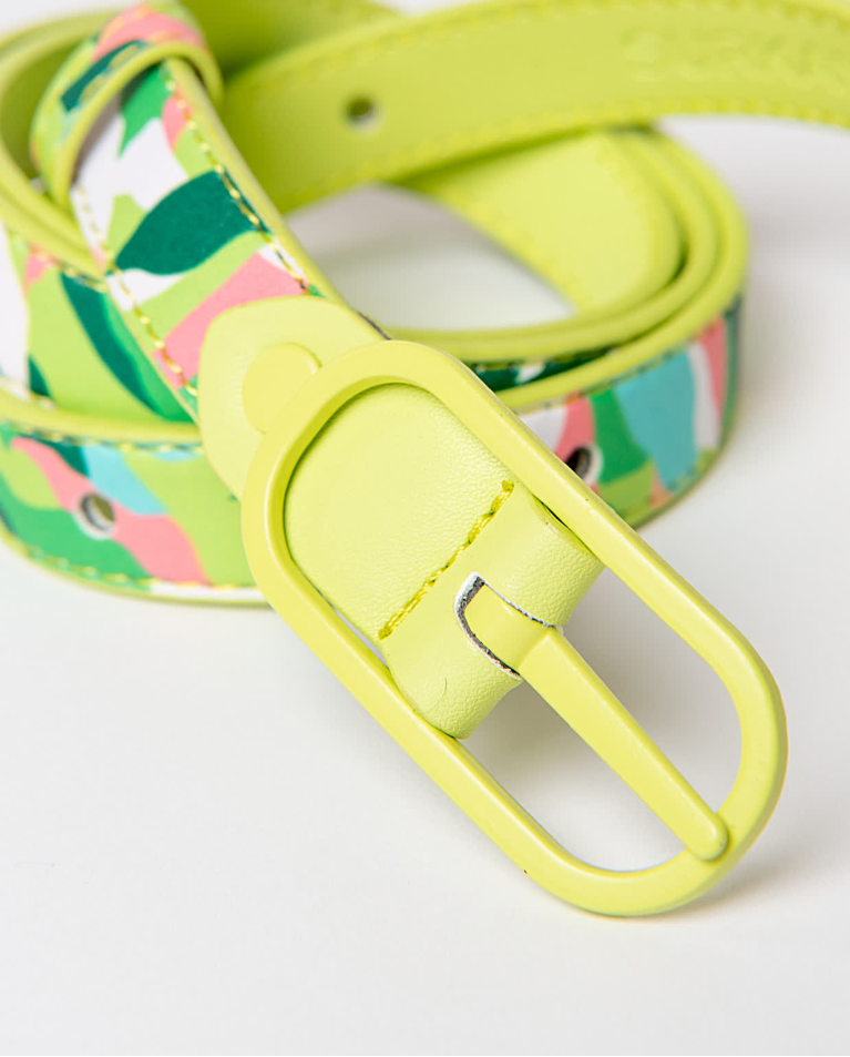 Surkana Cinturón Fino Reversible Verde