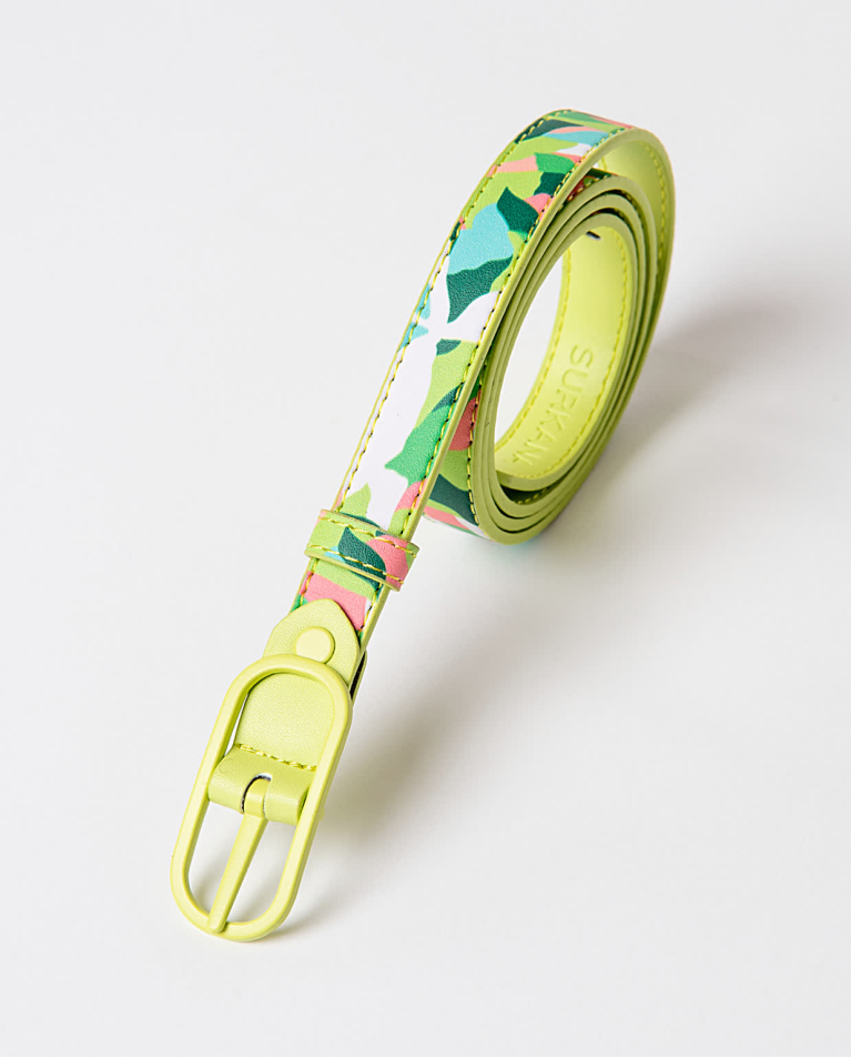 Surkana Cinturón Fino Reversible Verde
