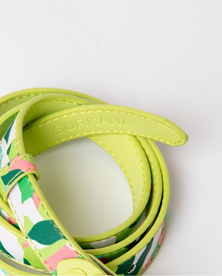 Surkana Cinturón Fino Reversible Verde