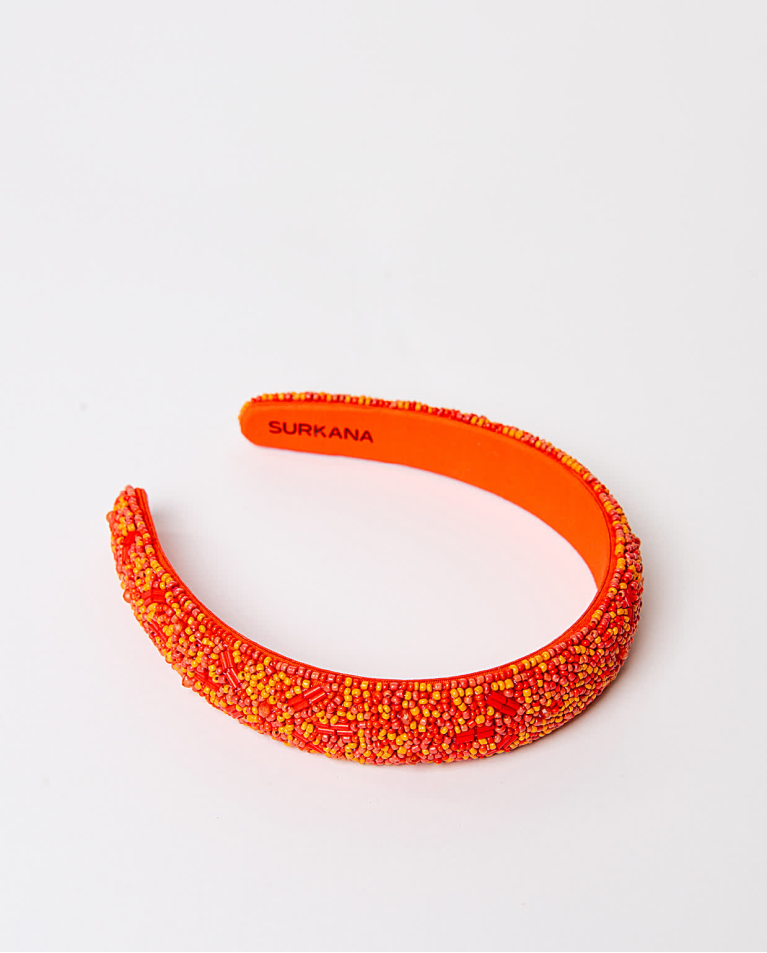 Surkana Diadema Abalorios Naranja